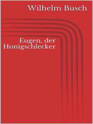 cover image of Eugen, der Honigschlecker
